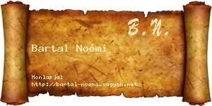 Bartal Noémi névjegykártya